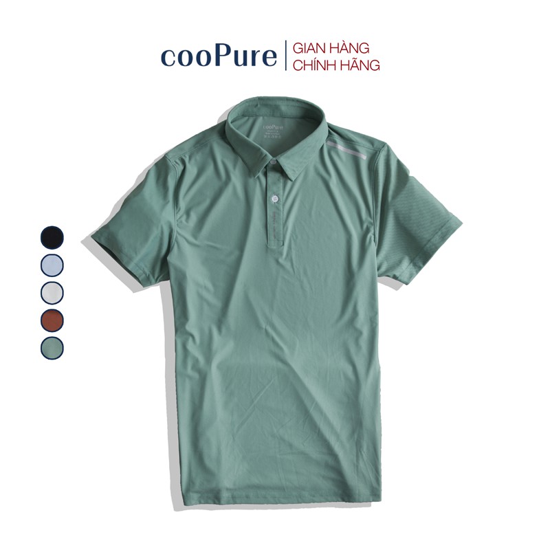 Áo thun polo nam cooPure chất vải rayon siêu mềm mát, thiết kế vạch phản quang tinh tế NO.8075 (5 màu) thumbnail