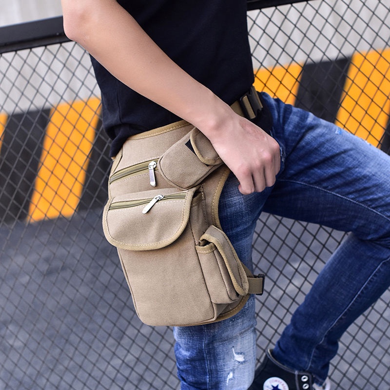Túi đeo hông/chân bằng vải canvas đa năng tiện dụng mang theo du lịch | BigBuy360 - bigbuy360.vn