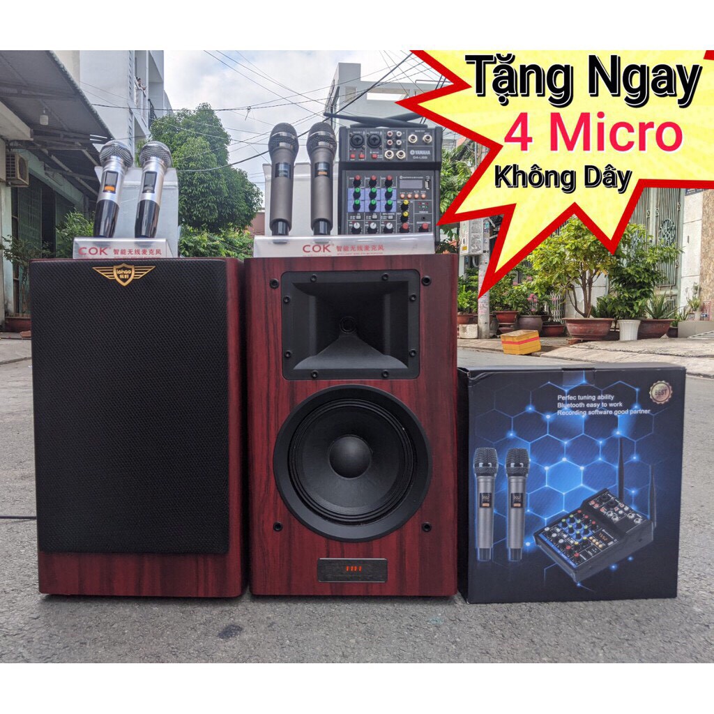 [TẶNG KÈM 4 MICRO] Bộ loa LOHAO 209 kèm MIXER G4 -hát karaoke, phát livetream fb, bán hàng, cho ra chất lượng tuyệt đỉnh