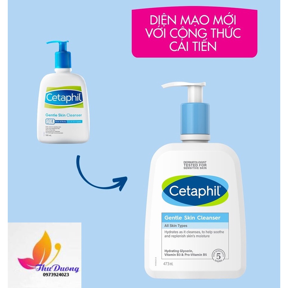 Sữa Rửa Mặt Cetaphil Dịu Nhẹ Không Xà Phòng 473ml  Gentle Skin Cleanser