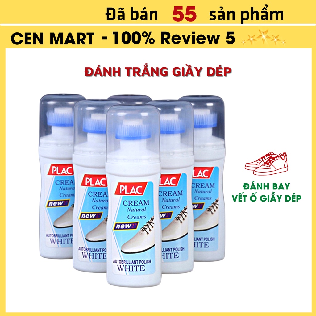 Chai Cọ Tẩy Trắng Giày Sneaker Đầu Chổi - Lọ Nước Đánh Vết Ố Bẩn - Dung Dịch Chà Giặt Khô Lau Làm Sạch Vệ Sinh Giầy Dép