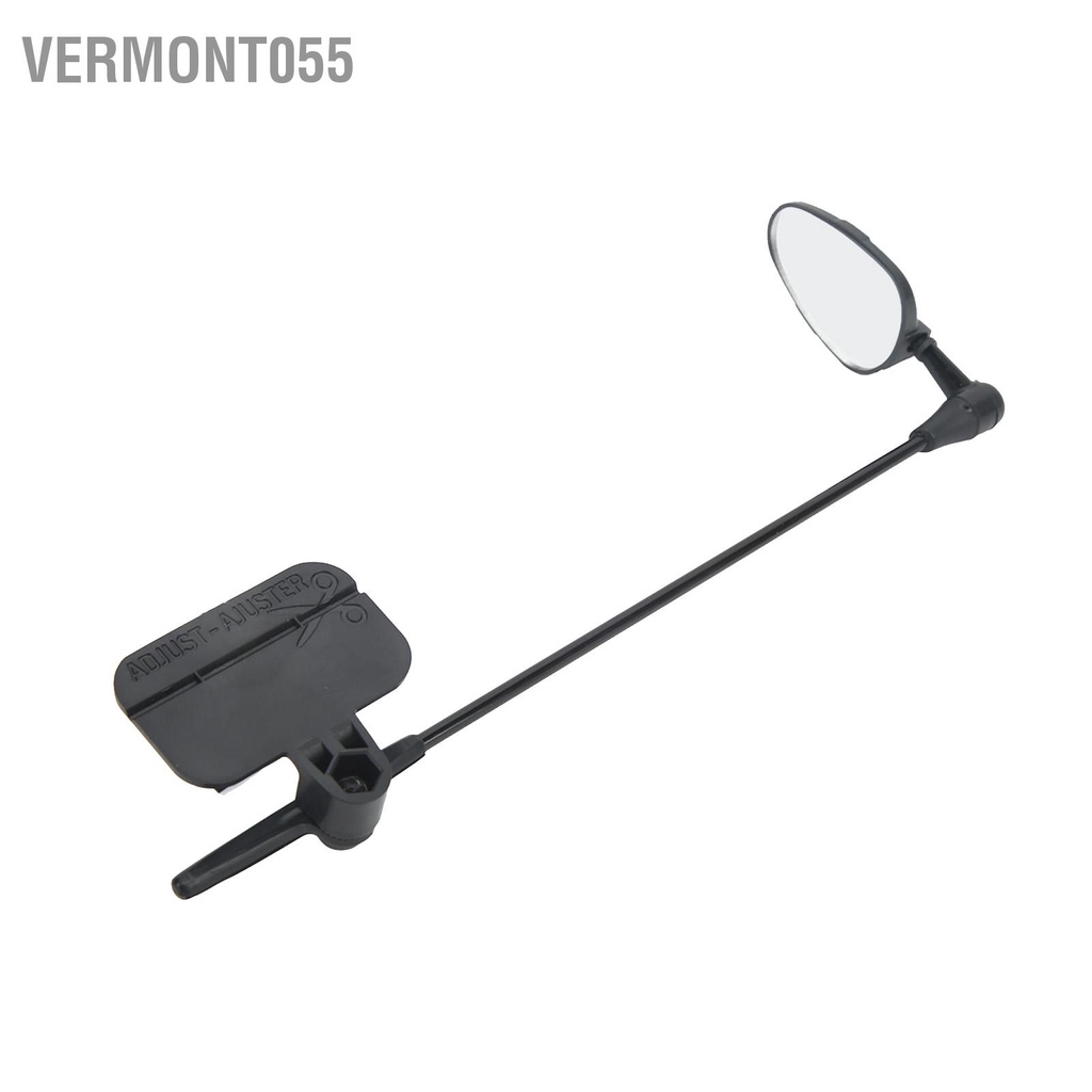 Vermont055 Gương mũ bảo hiểm xe đạp Hợp kim nhôm phản xạ an toàn Điều chỉnh 360 độ Thiết kế phẳng Mũ đi chiếu hậu