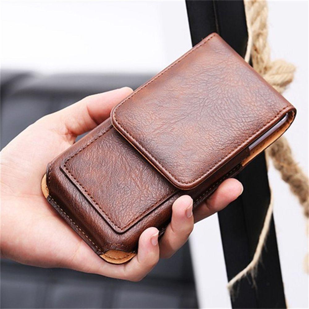 Túi Da PU Đựng Điện Thoại Đeo Thắt Lưng Kích Thước 3.5-6.3 &quot;Phong Cách Doanh Nhân