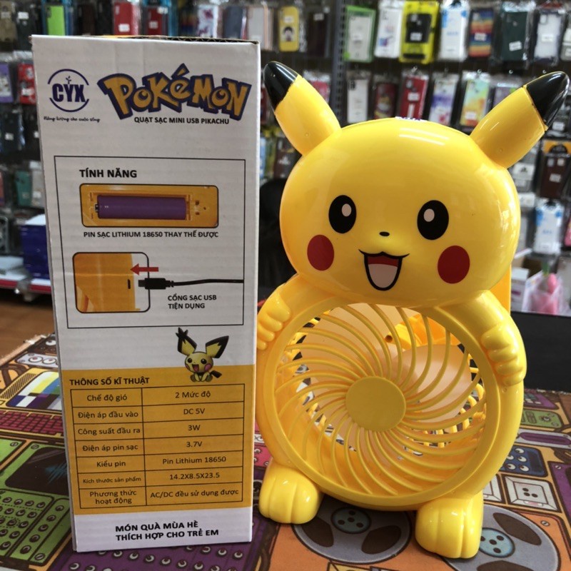 Quạt Tích Điện Hình Thú Dể Thương Pokemon CYX-8716