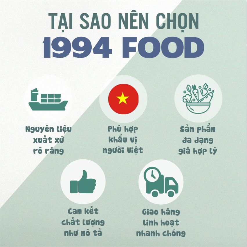 Yến mạch cao cấp 1994food 250gr nhập khẩu Úc - Hạt cán dẹt, chất lượng hoàn hảo