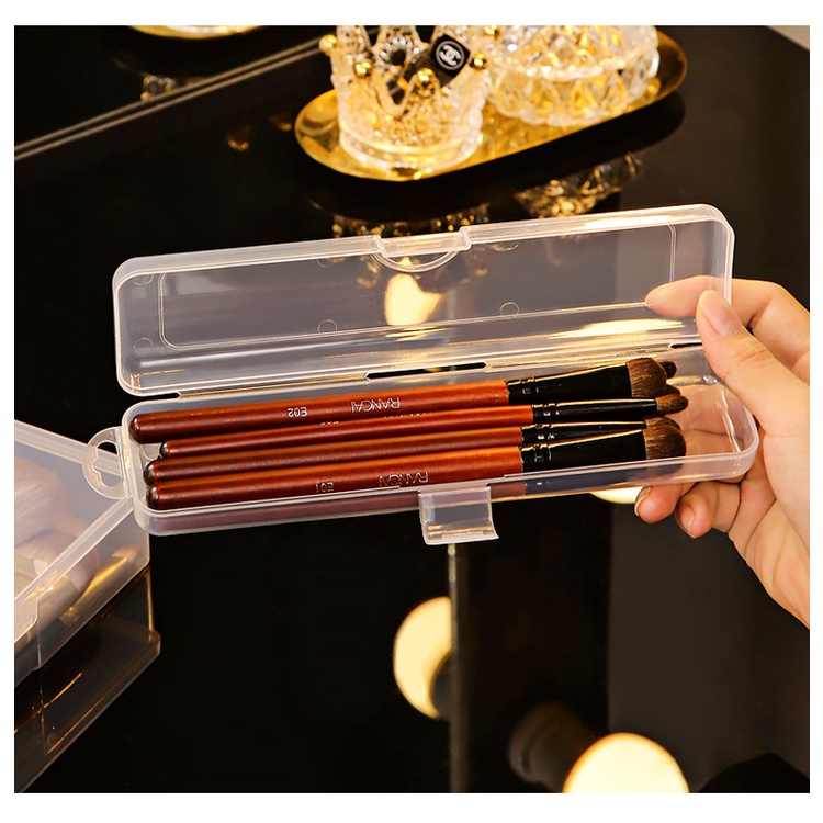 Hộp Đựng Cọ Trang Điểm Trong Suốt Tiện Dụng Khi Đi Du Lịch