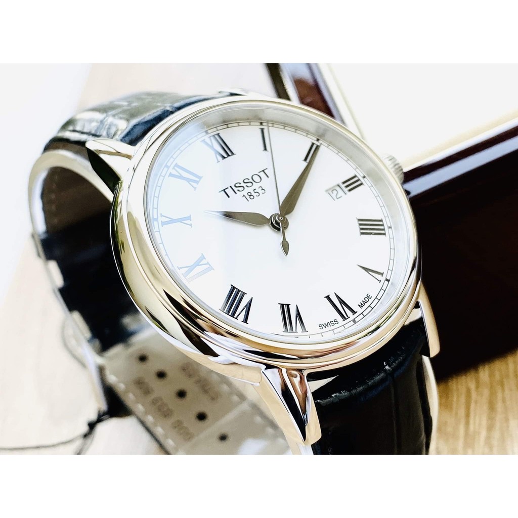 Đồng hồ nam chính hãng Tissot Carson White T085.410.16.013.00 (T0854101601300)- Máy Quartz pin Thụy Sĩ - Kính Sapphire