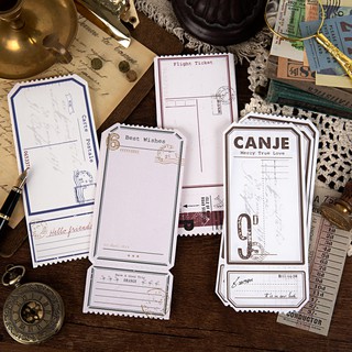 Thẻ travel note - retro bill