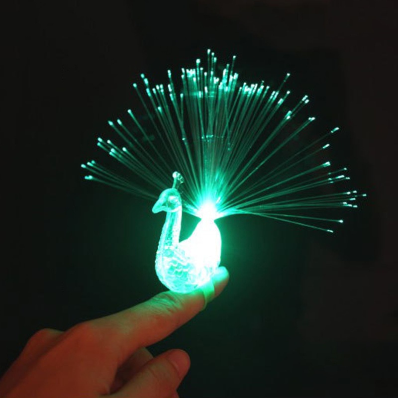 Đồ Chơi Vòng Chim Công Dạ Quang 12cm / 5in Có Đuôi Phát Sáng Cho Bé Gái