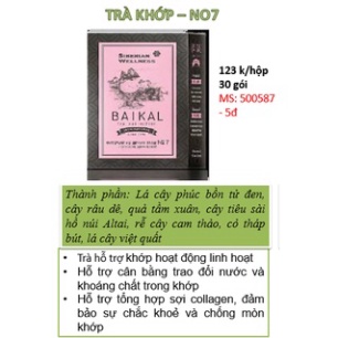 [Trà N7]- Siberian Wellness- Trà thảo mộc giúp giảm đau mỏi xương khớp Baikal tea collection. Herbal tea №7