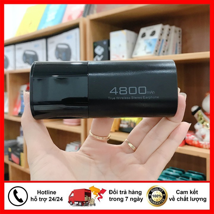 Tai Nghe Bluetooth S11 5.0 - Tích Hợp Sạc Dự Phòng 4800mah - Nghe 400h - Kháng Nước - Chống ồn CVC 8.0