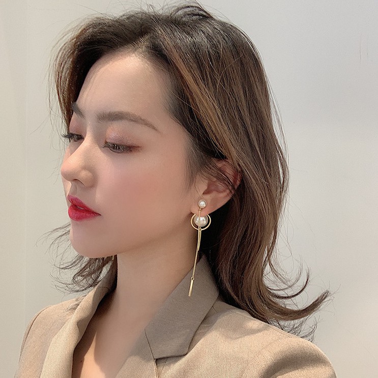 Bông tai chốt tròn tua rua sành điệu BT159