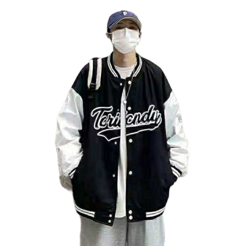 Áo Khoác Dù Bomber Unisex Phối Tay Cúc Bấm - ĐĂNG QUANG FASHION