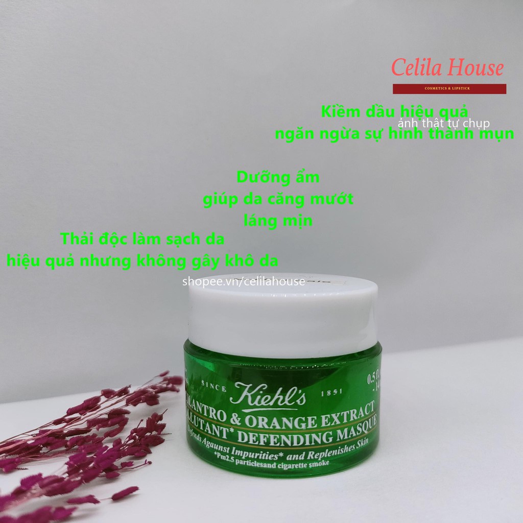 Mặt nạ ngủ thải độc Kiehl’s Cilantro & Orange Extract Pollutant Defending Masque 14ml