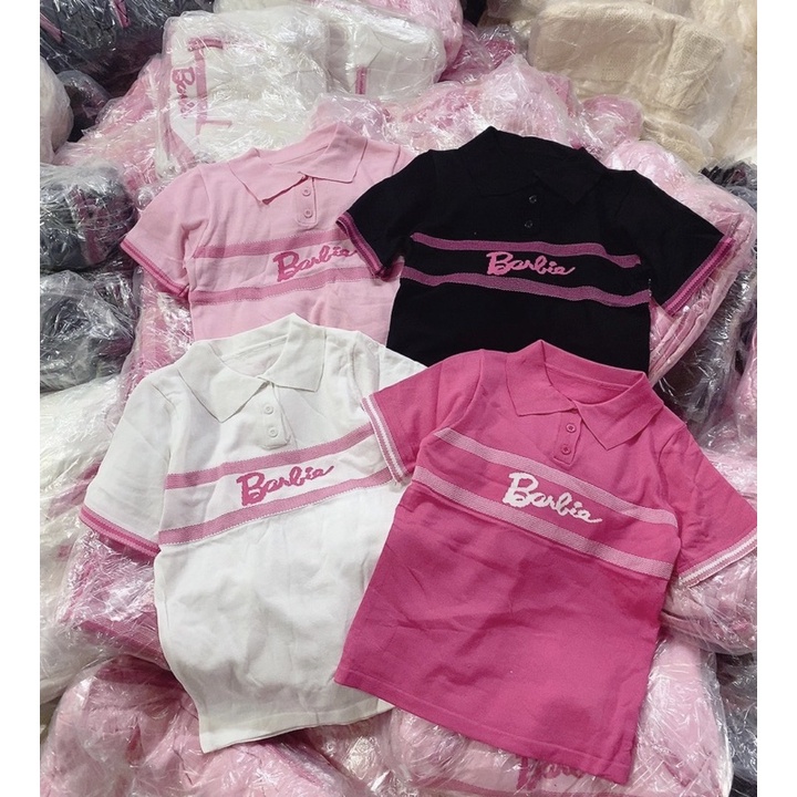 Áo polo áo len cổ bẻ in chữ BBie B80