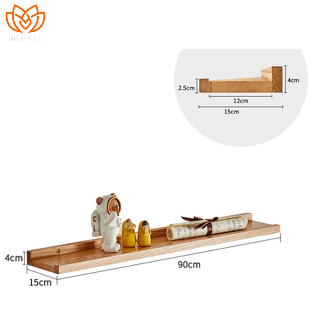 Thanh gỗ treo tường đẹp, kệ trang trí MEGOVN, decor phòng ngủ, phòng khách