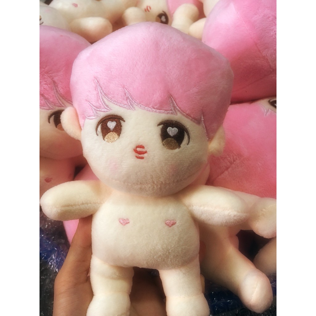 (20cm) Doll jimin tóc hồng 2 mẫu phụ kiện dành cho doll nhóm nhạc idol, anime chibi