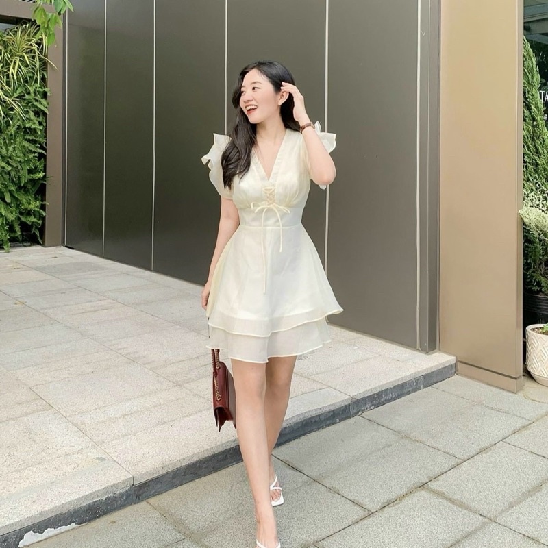 🦋Đầm Oganza Đan Dây Ngực🦋