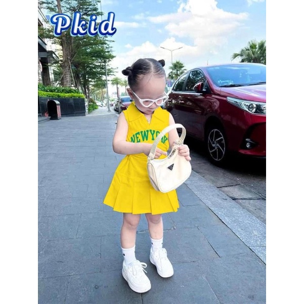 Bộ New york cv xếp ly cho bé gái