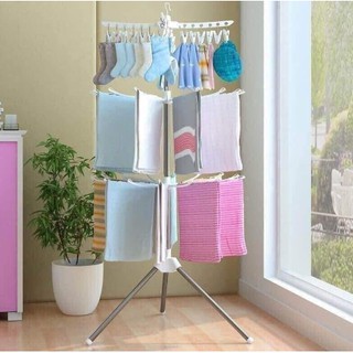Cây phơi đồ inox đa năng ,cây phơi quần áo đa năng cho bé 3 tầng cao cấp,giá phơi đồ 3 tầng,giàn phơi quần áo