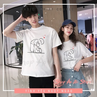 Áo đôi nam nữ đẹp – rẻ [GIÁ HS-SV] form unisex HÌNH IN KHÔNG TRÓC