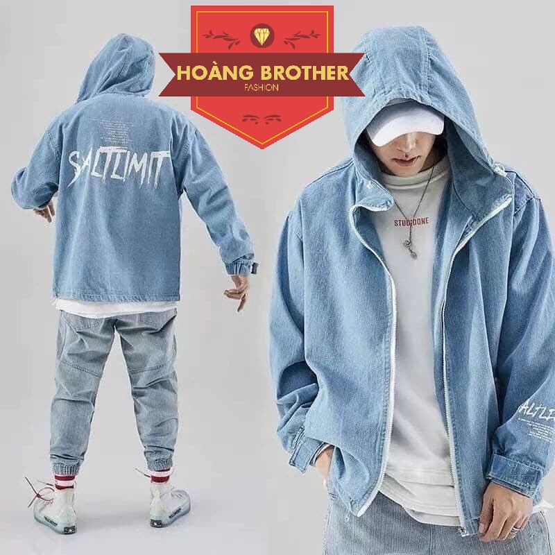 ÁO KHOÁC JEAN NAM NỮ SALTLIMIT CAO CẤP,HIỆN ĐẠI HOT TREND,HOÀNG BROTHER FASHION,KJ12