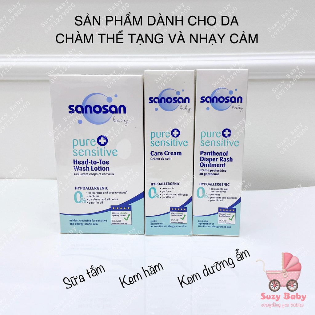 Bộ sản phẩm sanosan dành cho da nhạy cảm