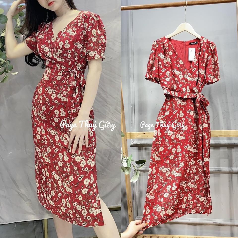 Đầm vintage nữ, đầm hoa đẹp, kiểu dáng nữ tính, thanh lịch, hàng đẹp chuẩn phom, có đủ size