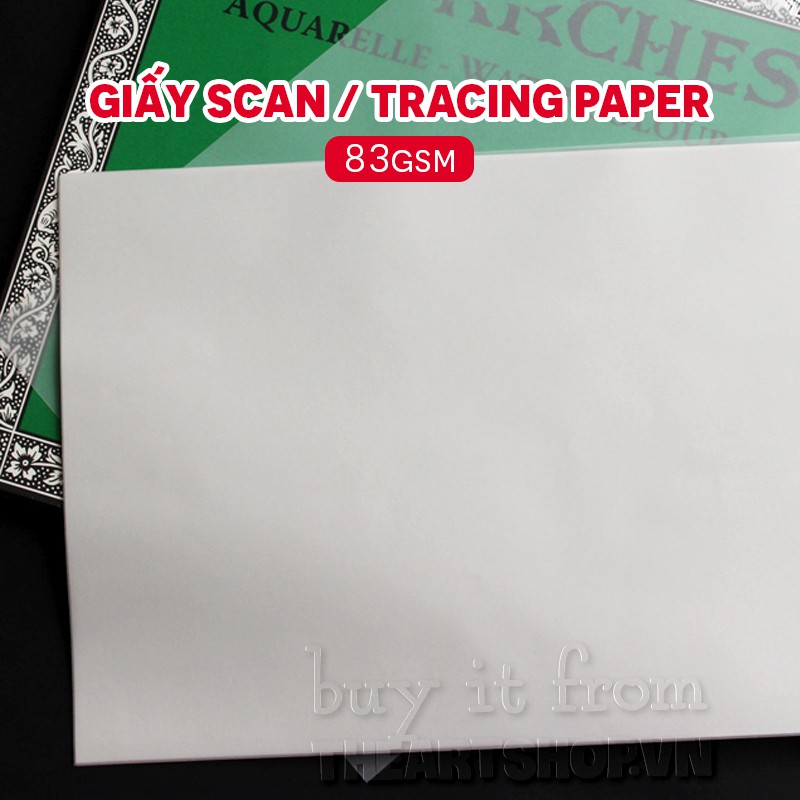 Giấy Scan 83gsm khổ A4, A3 (tracing paper)