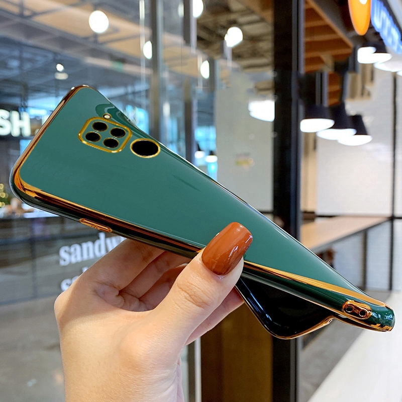 Ốp điện thoại màu trơn viền mạ vàng sang trọng cho XIAOMI MI 10 NOTE 10 LITE REDMI 10X PRO REDMI NOTE 9 PRO MAX NOTE 9S