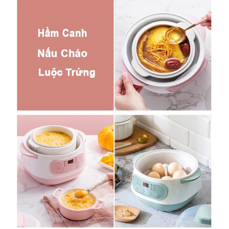 Nồi Hầm Đa Năng - Nồi Hầm Nấu Đồ Ăn Dặm Cho Bé Siêu Tiện Lợi  Ruột Nồi Làm Bằng Sứ Tráng Men An Toàn Sử Dụng