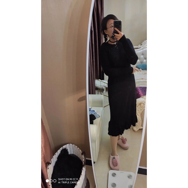 Váy len suông đuôi cá hàng Qc loại đẹp