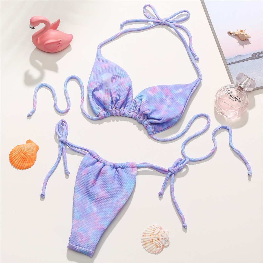 Bộ Bikini Buộc Dây Màu Tím Sc25 | BigBuy360 - bigbuy360.vn
