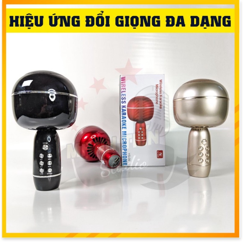 Mic Karaoke Kèm Loa Bluetooth Ys - 09 - Mic Cao Cấp - Âm Thanh Sống Động - Livestream - Thu Âm Hát Karaoke Cực Đã