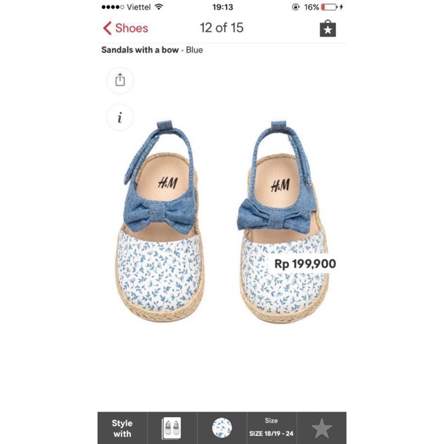 Dép xăng đan H&M
