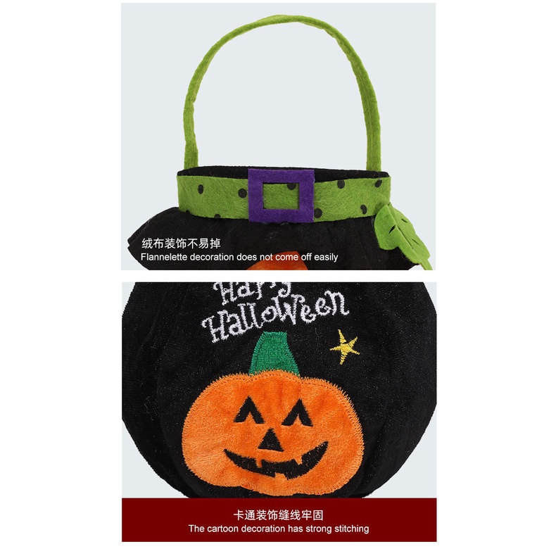 Túi đựng kẹo YAZHOULONG xách tay dạng tròn thiết kế halloween độc đáo