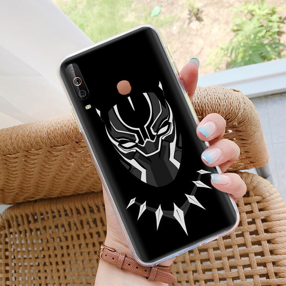 MARVEL Ốp Lưng Điện Thoại Nhựa Mềm Iphone 6s 6 8 7 Plus 5 5s Se 5c 4 4s Hình Báo Đen