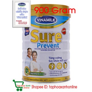 Sữa bột VINAMILK Sure Prevent cho người lớn ăn uống kém 900g