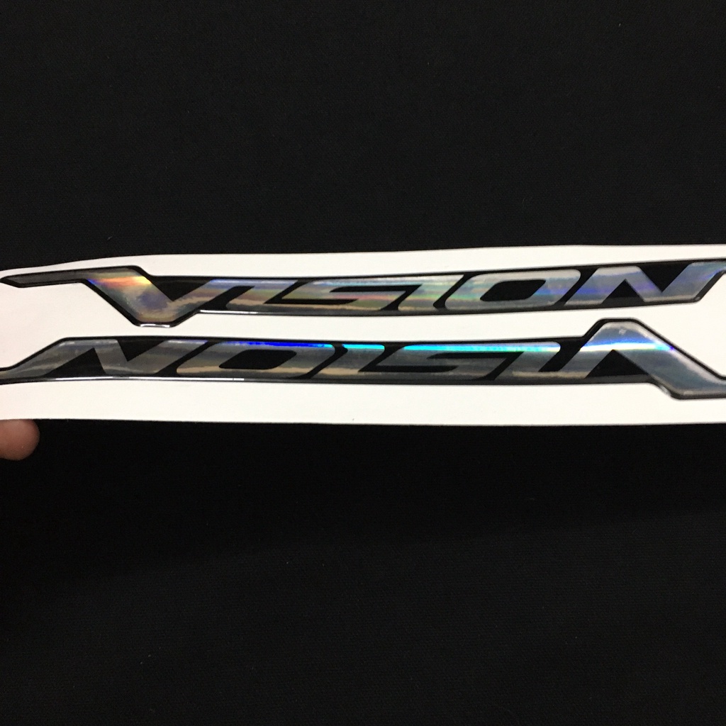 BỘ TEM CHỮ NỖI PHŨ NHỰA VISION, KEO DÁN TỐT THAY THẾ TEM CŨ