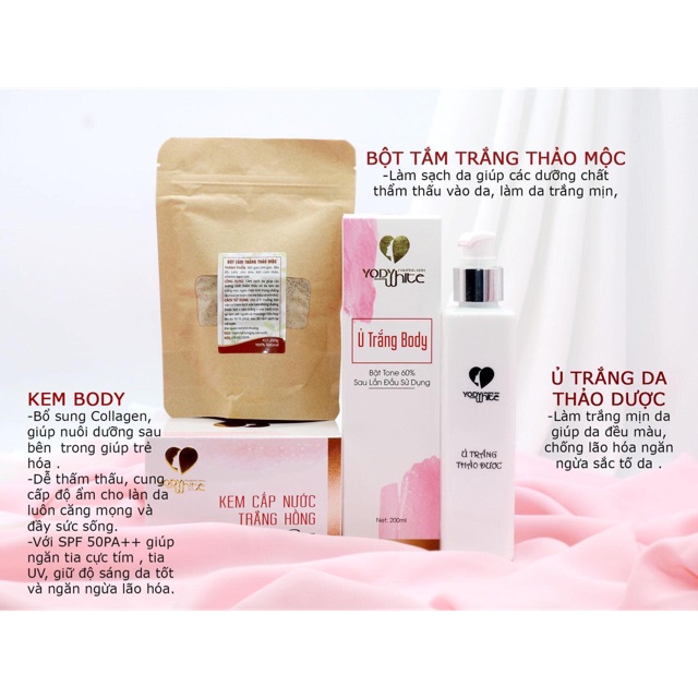 COMBO DƯỠNG TRẮNG BODY