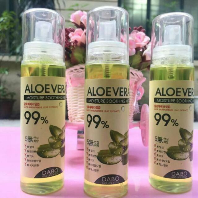 XỊT KHOÁNG LÔ HỘI DABO ALOE VERA 99% MOISTURE SOOTHING MIST