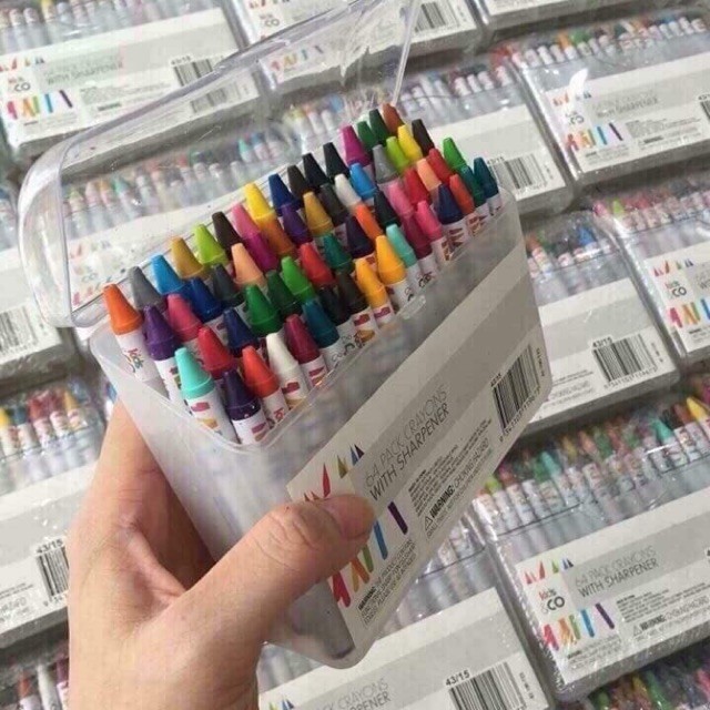 Hộp 64 cây bút màu sáp cho bé yêu