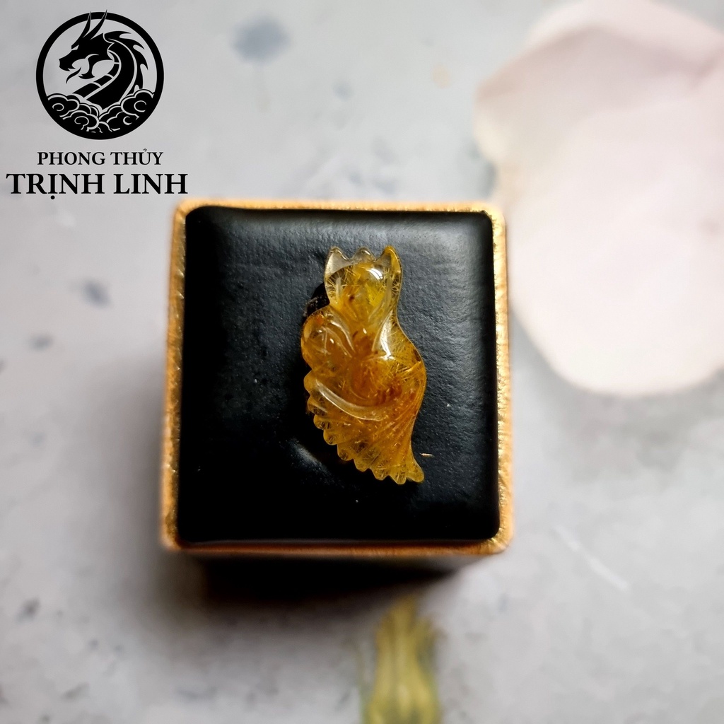 MẶT DÂY CHUYỀN CỬU VỸ HỒ LY ÔM HOA - TỲ HƯU MÀU VÀNG  - LÔ 1