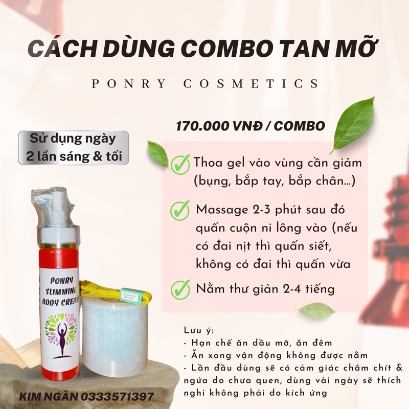 COMBO TAN MỠ PONRY