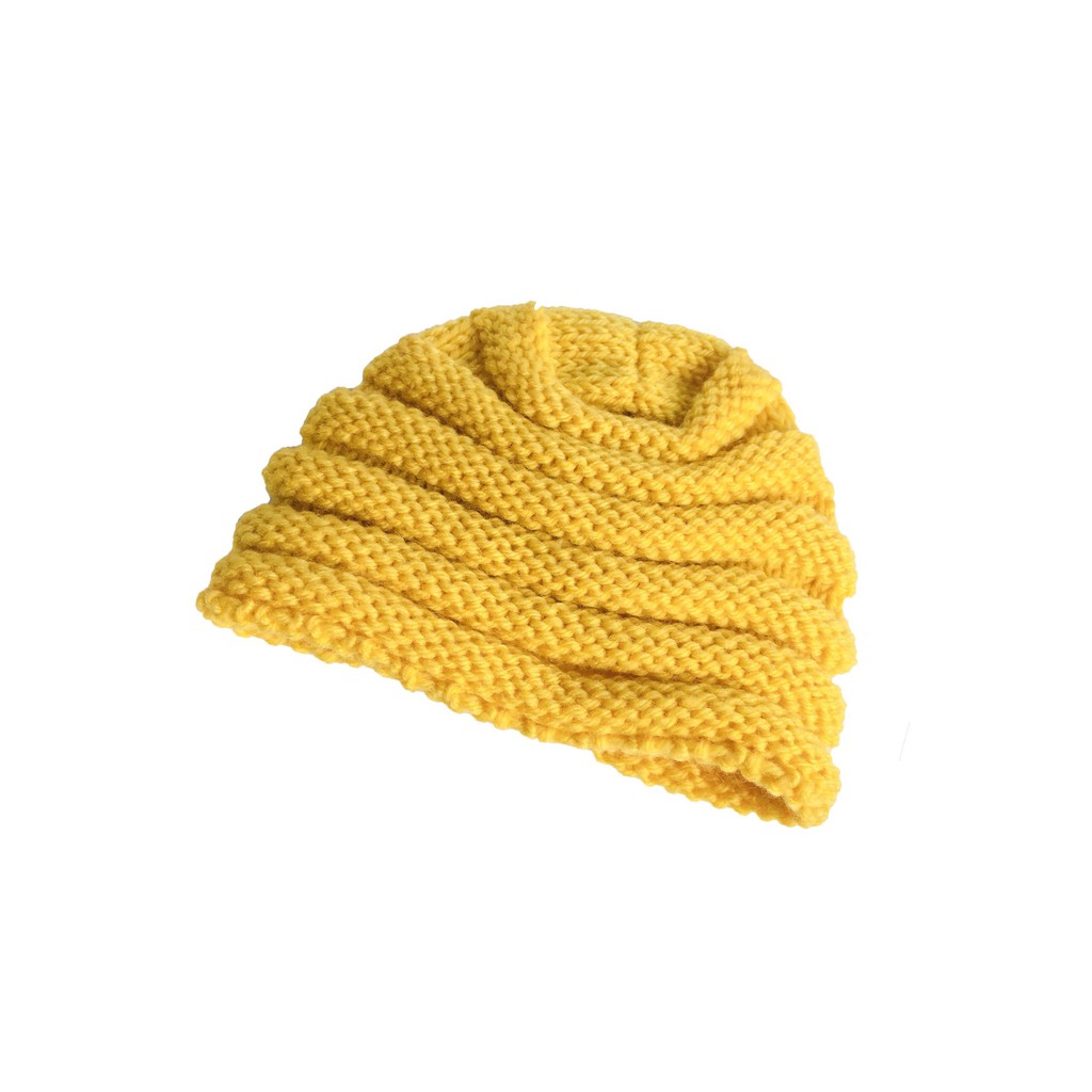 Mũ Len Dệt Kim Thắt Nơ Turban Bé Gái (3-6 Tháng) BabyBean