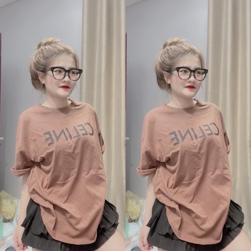 Áo thun cotton tay lỡ dáng rộng C freesize từ 38-65kg