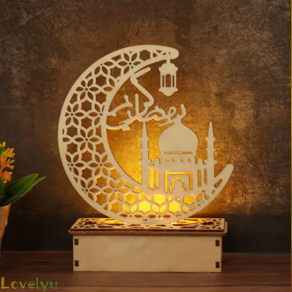 Bảng Gỗ Hình Ngôi Sao Mặt Trăng Có Đèn Led Thân Thiện Với Môi Trường