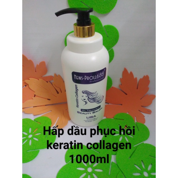 HẤP DẦU PHỤC HỒI TÓC COLLAGEN KERATIN 1000ML , HẤP DẦU COLLAGEN MỀM MƯỢT, HẤP DẦU KERATIN MỀM MƯỢT 1