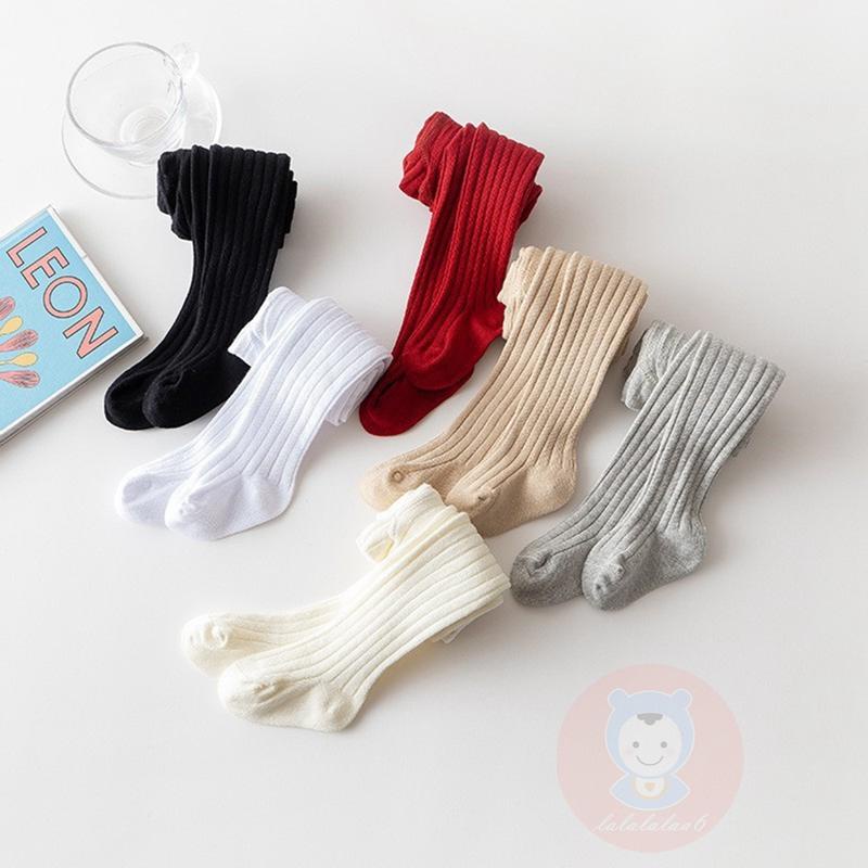 Laa6-infant Quần Tất Bé Gái Với Màu Trơn, Eo Thun Đôi Kim Pit Strip