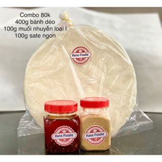 Combo bánh tráng dẻo phơi sương muối nhuyễn sate siêu cay nhà làm